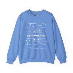 Grandmother Floral Names Sweatshirt — Cute Grandma Gift