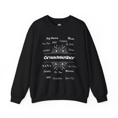 Grandmother Floral Names Sweatshirt — Cute Grandma Gift