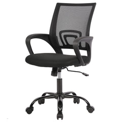 PayLessHere Office Chair Computer Chair Ergonomic Cheap Desk Chair Adjustable Comfortable Mid Back Task Rolling Swivel Chair with Lumbar Support for Home Office Desk Black